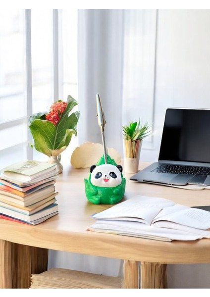 Bambu Panda Kawaii Sevimli Panda Fotoğraf ve Not Tutucu - Ofis Masa Not Tutacağı