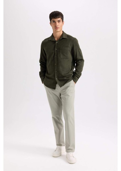 Regular Fit Normal Kesim Yazlık Düz Paça Chino Kanvas Pantolon D7349AX25SP