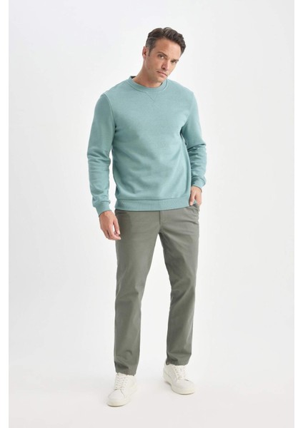 Regular Fit Normal Kesim Yazlık Düz Paça Chino Kanvas Pantolon D7349AX25SP