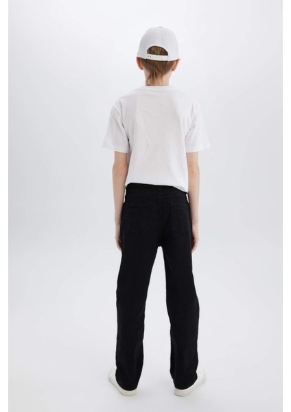 Erkek Çocuk Straight Fit Standart Paça Basic Düz Jean Pantolon B5445A825SM