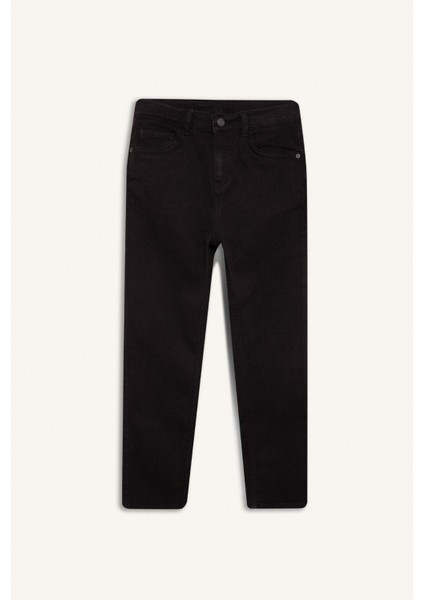Erkek Çocuk Straight Fit Standart Paça Basic Düz Jean Pantolon B5445A825SM