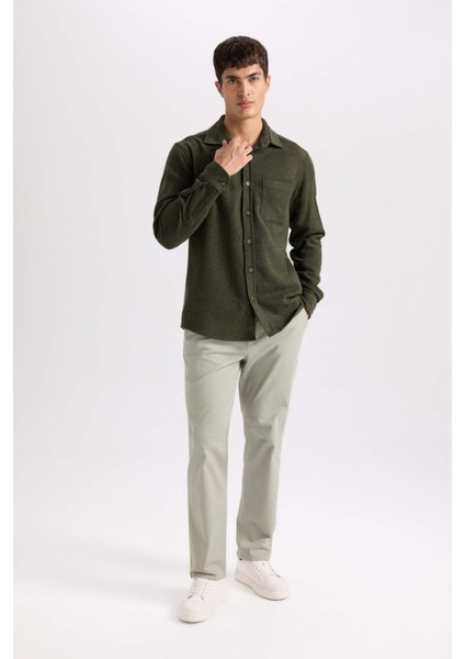 Regular Fit Normal Kesim Yazlık Düz Paça Chino Kanvas Pantolon D7349AX25SP