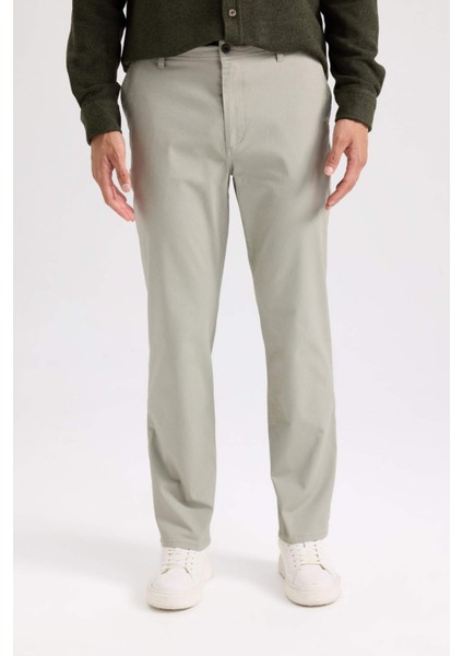 Regular Fit Normal Kesim Yazlık Düz Paça Chino Kanvas Pantolon D7349AX25SP