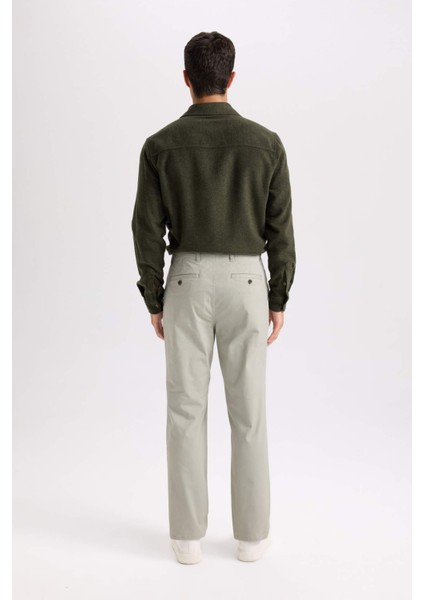 Regular Fit Normal Kesim Yazlık Düz Paça Chino Kanvas Pantolon D7349AX25SP