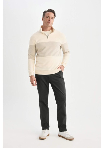 Regular Fit Normal Kesim Yazlık Düz Paça Chino Kanvas Pantolon D7349AX25SP