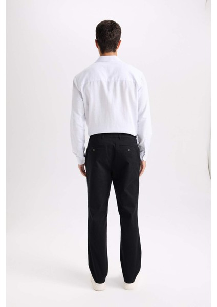 Regular Fit Normal Kesim Yazlık Düz Paça Chino Kanvas Pantolon D7349AX25SP