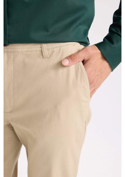 Regular Fit Normal Kesim Yazlık Düz Paça Chino Kanvas Pantolon D7349AX25SP