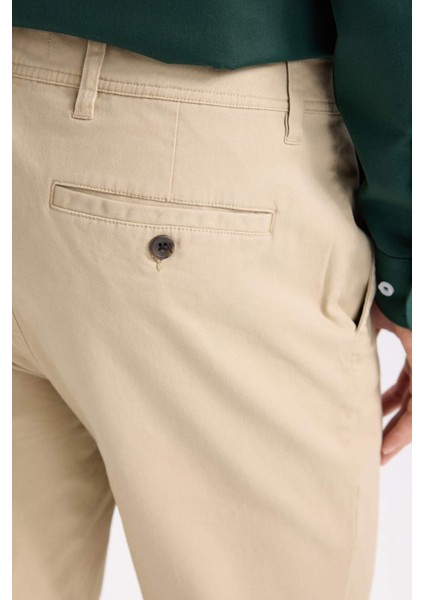 Regular Fit Normal Kesim Yazlık Düz Paça Chino Kanvas Pantolon D7349AX25SP