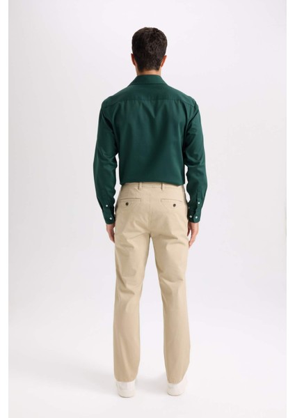 Regular Fit Normal Kesim Yazlık Düz Paça Chino Kanvas Pantolon D7349AX25SP