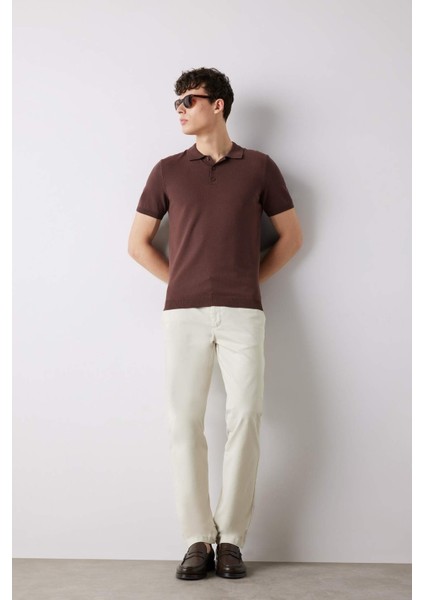Regular Fit Normal Kesim Yazlık Düz Paça Chino Kanvas Pantolon D7349AX25SP