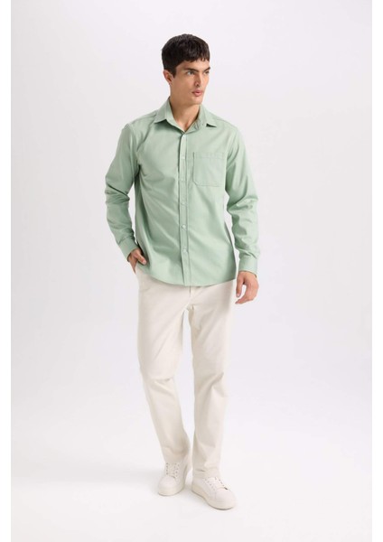 Regular Fit Normal Kesim Yazlık Düz Paça Chino Kanvas Pantolon D7349AX25SP