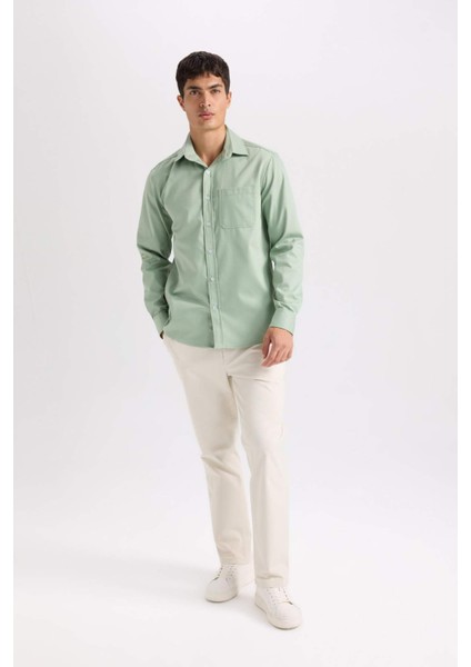 Regular Fit Normal Kesim Yazlık Düz Paça Chino Kanvas Pantolon D7349AX25SP