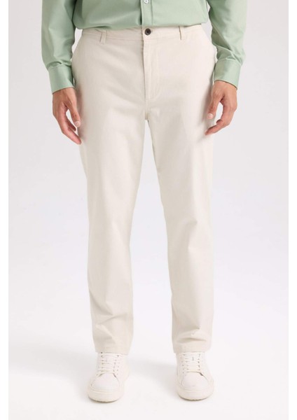 Regular Fit Normal Kesim Yazlık Düz Paça Chino Kanvas Pantolon D7349AX25SP