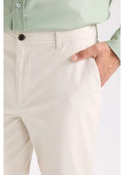 Regular Fit Normal Kesim Yazlık Düz Paça Chino Kanvas Pantolon D7349AX25SP