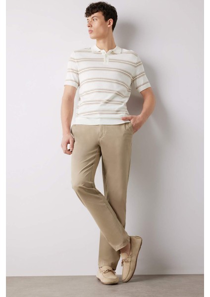 Regular Fit Normal Kesim Yazlık Düz Paça Chino Kanvas Pantolon D7349AX25SP