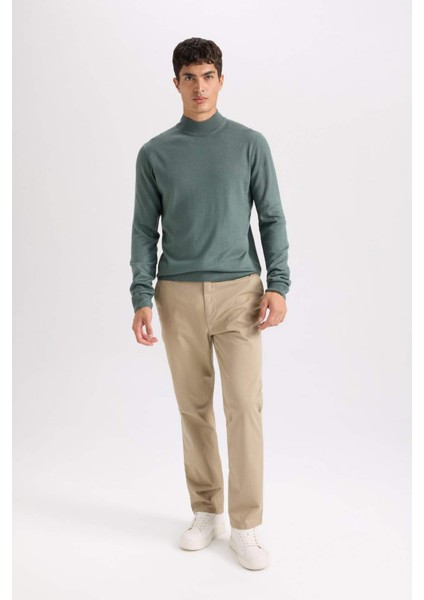 Regular Fit Normal Kesim Yazlık Düz Paça Chino Kanvas Pantolon D7349AX25SP