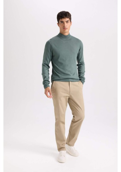 Regular Fit Normal Kesim Yazlık Düz Paça Chino Kanvas Pantolon D7349AX25SP