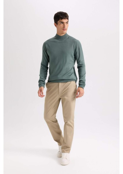 Regular Fit Normal Kesim Yazlık Düz Paça Chino Kanvas Pantolon D7349AX25SP