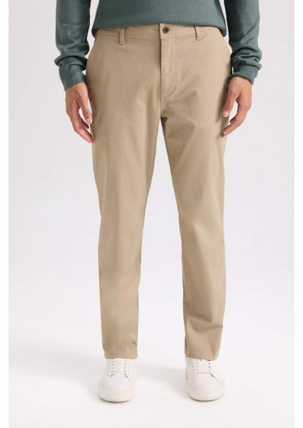 Regular Fit Normal Kesim Yazlık Düz Paça Chino Kanvas Pantolon D7349AX25SP