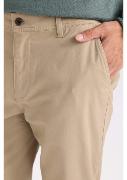 Regular Fit Normal Kesim Yazlık Düz Paça Chino Kanvas Pantolon D7349AX25SP