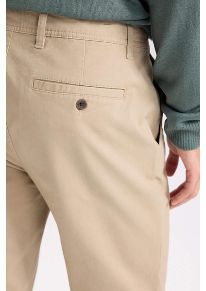 Regular Fit Normal Kesim Yazlık Düz Paça Chino Kanvas Pantolon D7349AX25SP