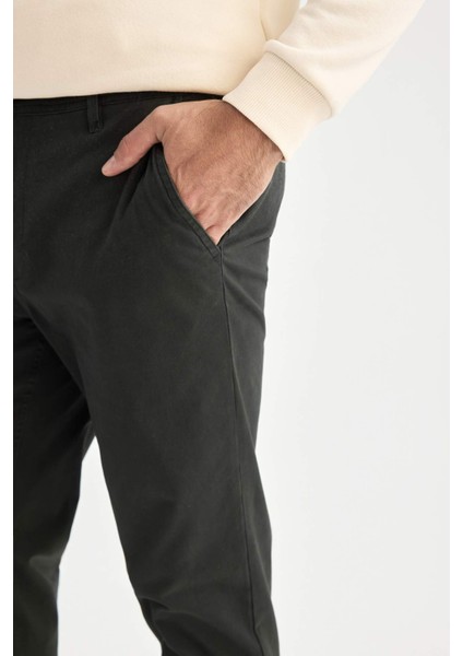 Regular Fit Normal Kesim Yazlık Düz Paça Chino Kanvas Pantolon D7349AX25SP