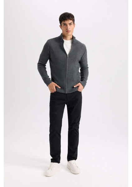 Yazlık Gabardin Chino Kanvas Pantolon Slim Fit Dar Kesim Dar Paça Cepli B2089AX25SP