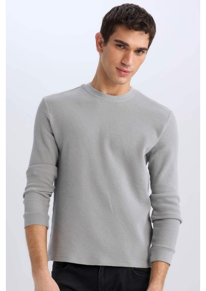 Boxy Fit Bisiklet Yaka Pamuklu Basic Düz Kısa Kollu Tişört D7504AX25SP