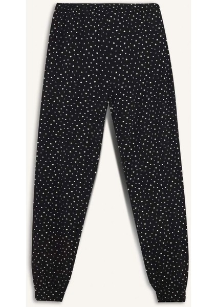 Pijama Takımı Softshell Uzun Kollu Üst Beli Lastikli Uzun Alt-Fall in Love D9183AX24WN