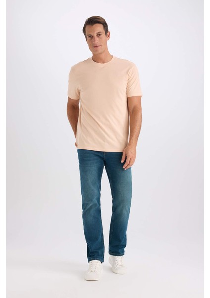 %100 Pamuk New Regular Fit Bisiklet Yaka Basic Düz Kısa Kollu Tişört V7699AZ25SP