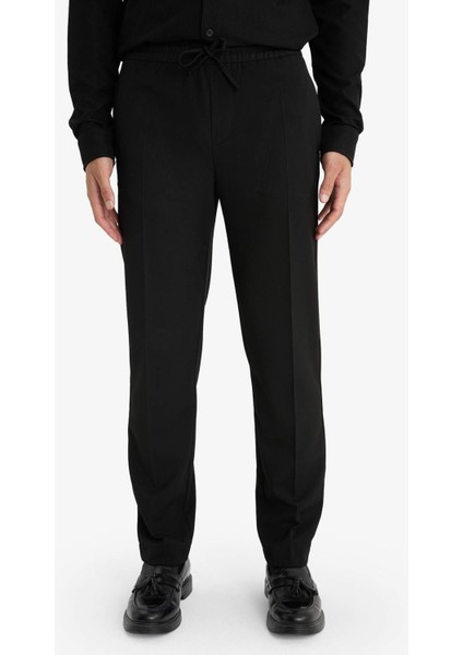 Yazlık Kumaş Jogger Pantolon Beli Bağcıklı Lastikli Düz Paça Cepli Her Yöne Esneyen A9943AX25SP