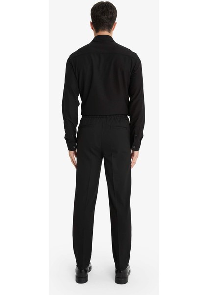 Yazlık Kumaş Jogger Pantolon Beli Bağcıklı Lastikli Düz Paça Cepli Her Yöne Esneyen A9943AX25SP