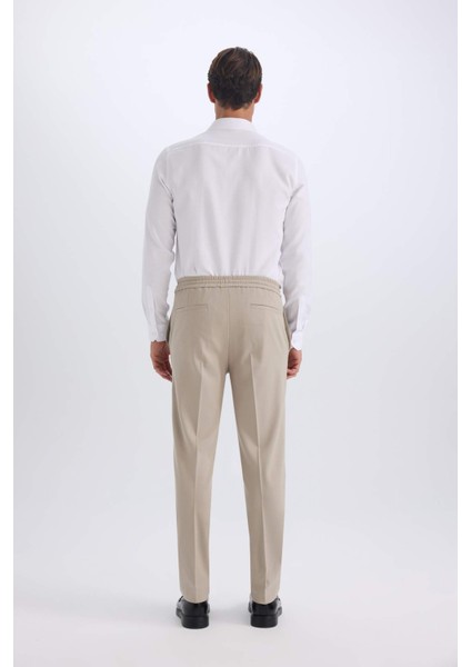 Yazlık Kumaş Jogger Pantolon Beli Bağcıklı Lastikli Düz Paça Cepli Her Yöne Esneyen A9943AX25SP