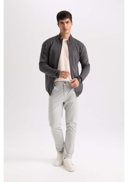 Yazlık Gabardin Chino Kanvas Pantolon Slim Fit Dar Kesim Dar Paça Cepli B2089AX25SP
