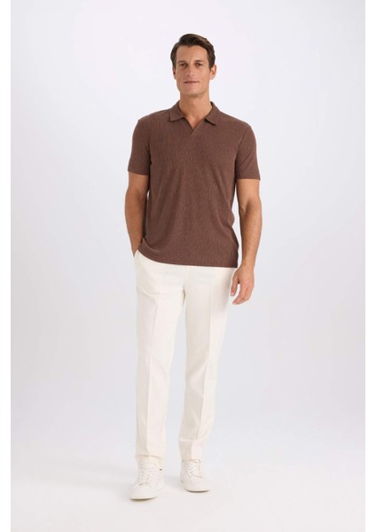 Yazlık Kumaş Jogger Pantolon Beli Bağcıklı Lastikli Düz Paça Cepli Her Yöne Esneyen A9943AX25SP