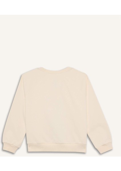 Kız Çocuk Relax Fit Bisiklet Yaka Anime Baskılı Sweatshirt D8817A825SP