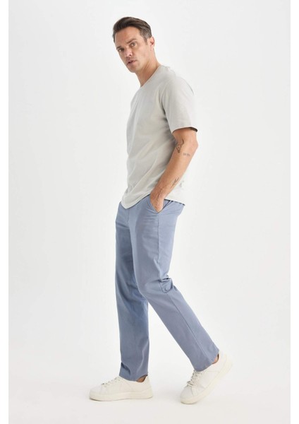 Yazlık Gabardin Chino Kanvas Pantolon Slim Fit Dar Kesim Dar Paça Cepli B2089AX25SP
