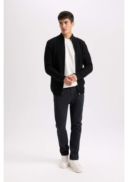 Yazlık Gabardin Chino Kanvas Pantolon Slim Fit Dar Kesim Dar Paça Cepli B2089AX25SP