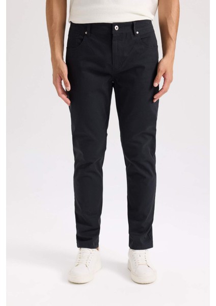 Yazlık Gabardin Chino Kanvas Pantolon Slim Fit Dar Kesim Dar Paça Cepli B2089AX25SP