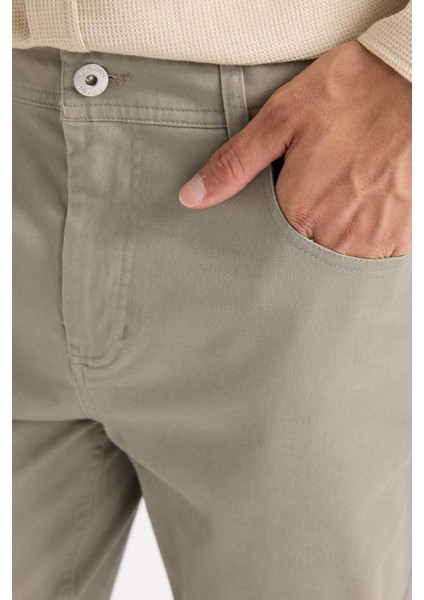 Yazlık Gabardin Chino Kanvas Pantolon Slim Fit Dar Kesim Dar Paça Cepli B2089AX25SP