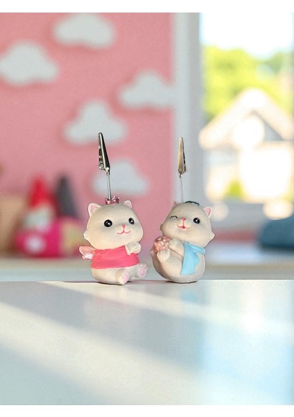 Sevimli Tombul Mavi Atkılı Kedi Fotoğraf ve Not Tutacağı fiyatları