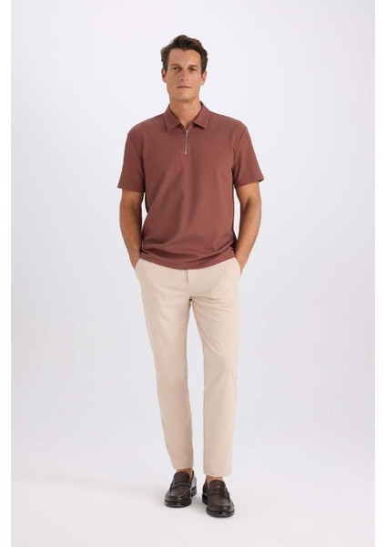 Jogger Düz Paça Her Yöne Esneyen Yazlık Kumaş Pantolon B7520AX25SP