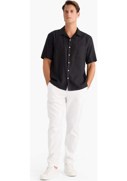 Yazlık Tensel Kumaş Jogger Pantolon Basic Düz Cepli Dar Paça B4091AX25SP