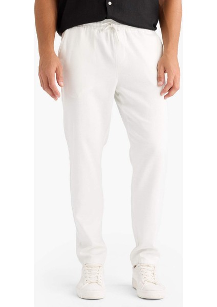 Yazlık Tensel Kumaş Jogger Pantolon Basic Düz Cepli Dar Paça B4091AX25SP