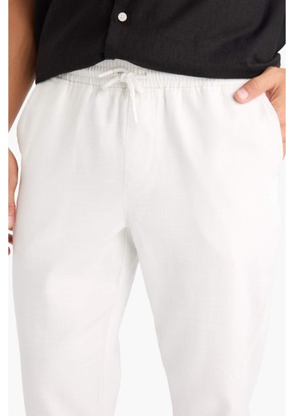 Yazlık Tensel Kumaş Jogger Pantolon Basic Düz Cepli Dar Paça B4091AX25SP