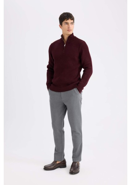 Tailored Regular Fit Normal Kesim Kumaş Pantolon Basic Düz Cepli D9084AX24WN