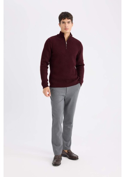 Tailored Regular Fit Normal Kesim Kumaş Pantolon Basic Düz Cepli D9084AX24WN