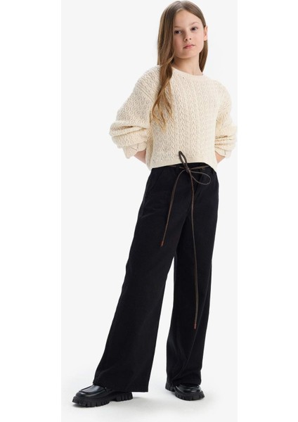 Kız Çocuk Wide Leg Geniş Paça Pamuklu Pantolon D9133A825SP