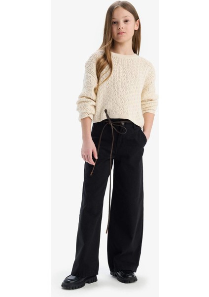Kız Çocuk Wide Leg Geniş Paça Pamuklu Pantolon D9133A825SP