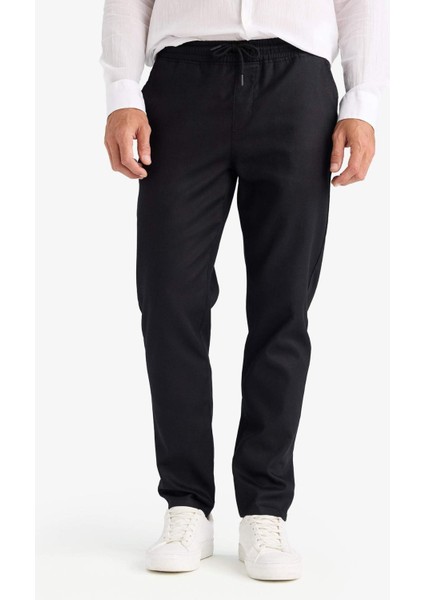 Yazlık Tensel Kumaş Jogger Pantolon Basic Düz Cepli Dar Paça B4091AX25SP